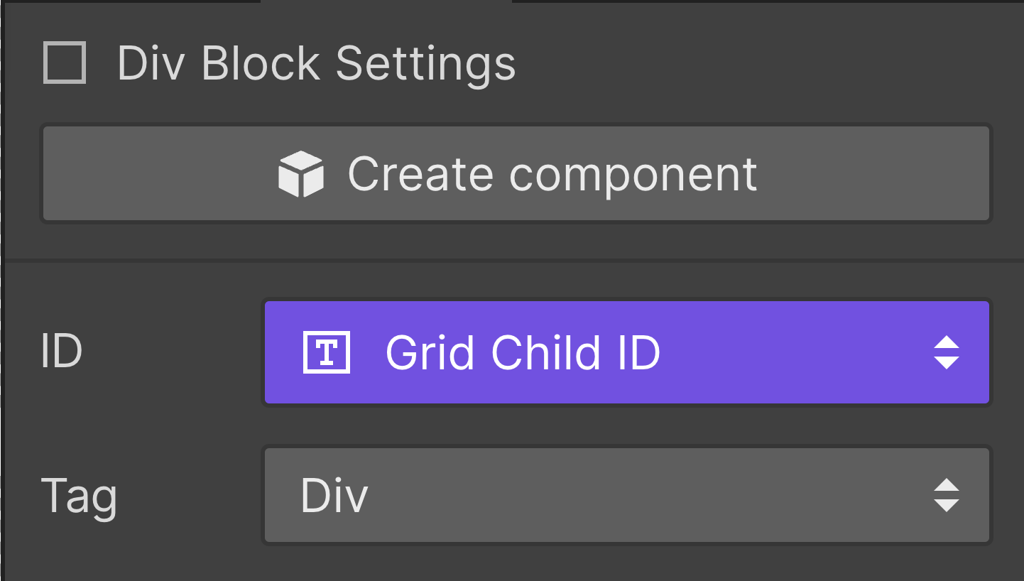 Custom ID bound to a component property